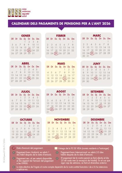 CASS_CALENDARI DELS PAGAMENTS DE PENSIONS PER A L’ANY 2026 fitxa 30-04-2026