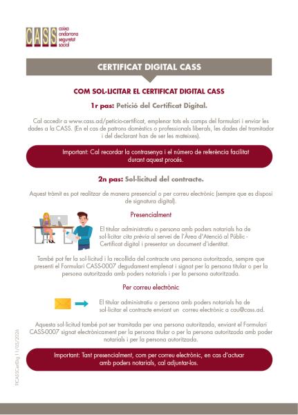 CERTIFICAT DIGITAL CASS