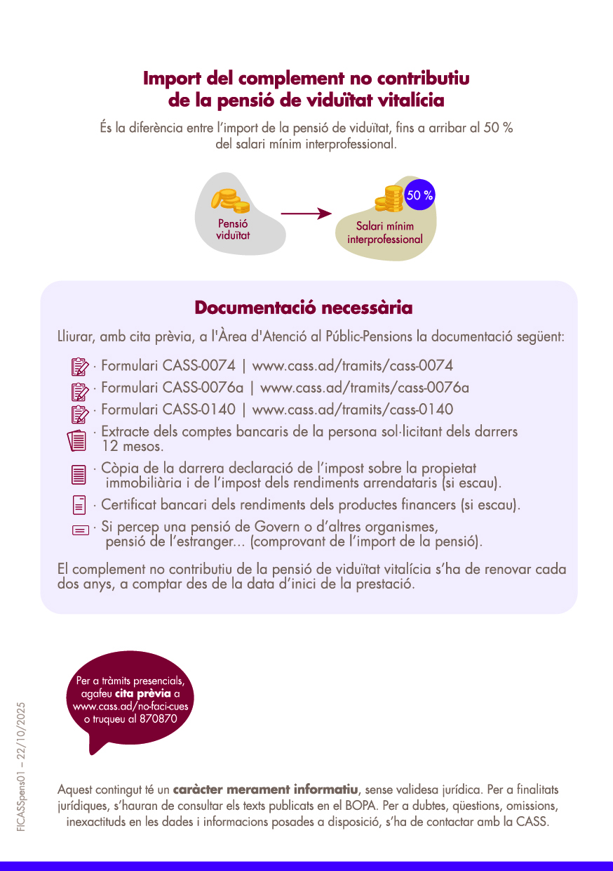 Complement no contributiu de la pensió de viduïtat