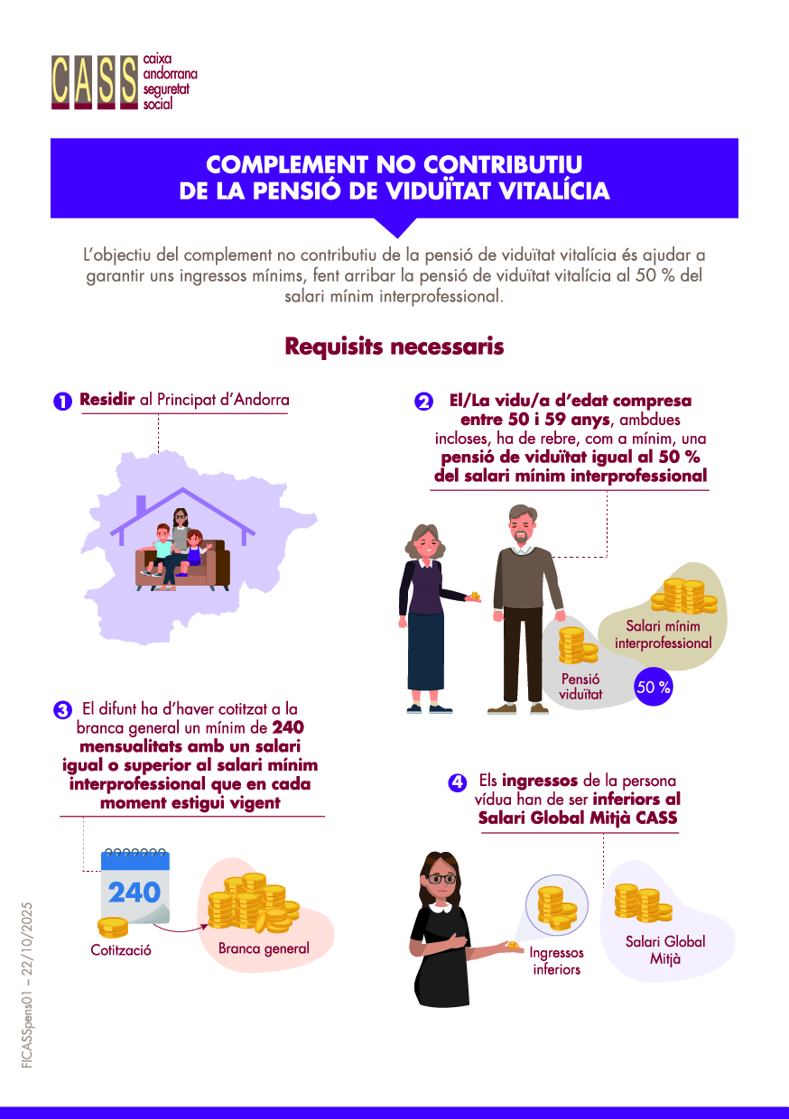 Complement no contributiu de la pensió de viduïtat