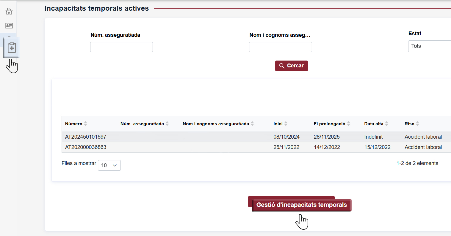Gestió incapacitats temporals